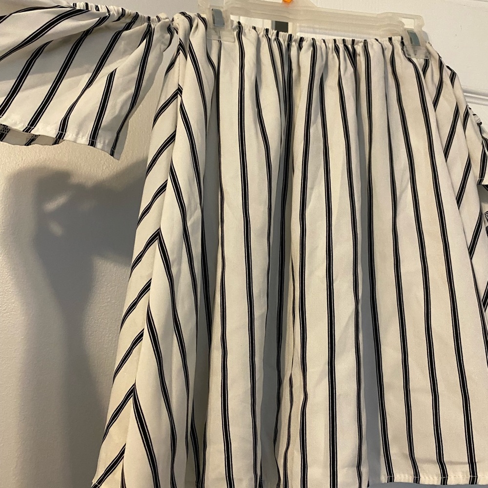SALE Black and White Off shoulder Top